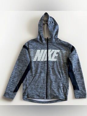 Nike Dri-FIT Youth Large Gray Zip Hoodie Kids